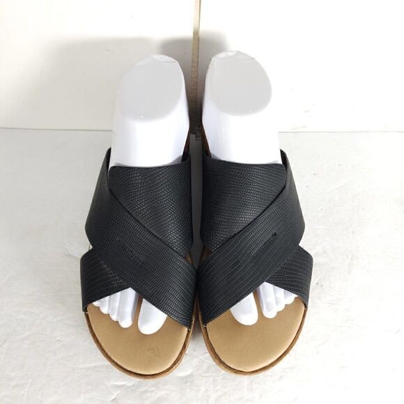 Coconuts By Matisse Women's Study US 8M Black Wedge Slide Sandals Shoes - Picture 3 of 14